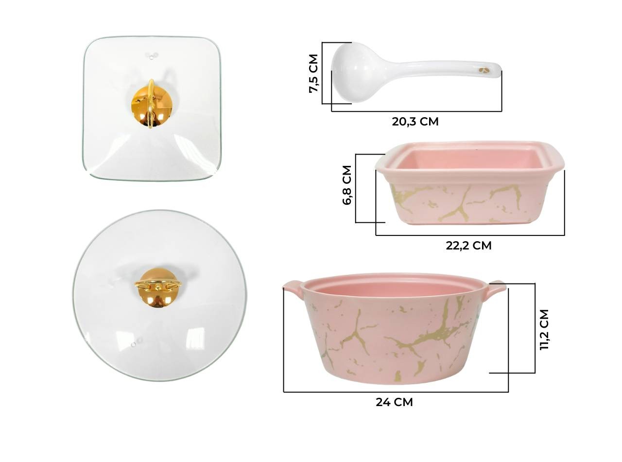 SM89 Pink Prasmanan Ivana dengan Motif Marmer